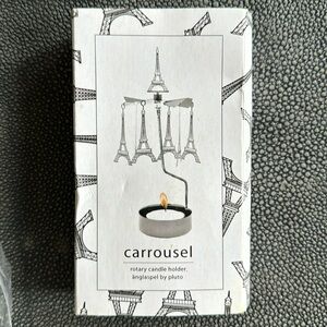 Eiffel Tower rotary candle holder carrousel